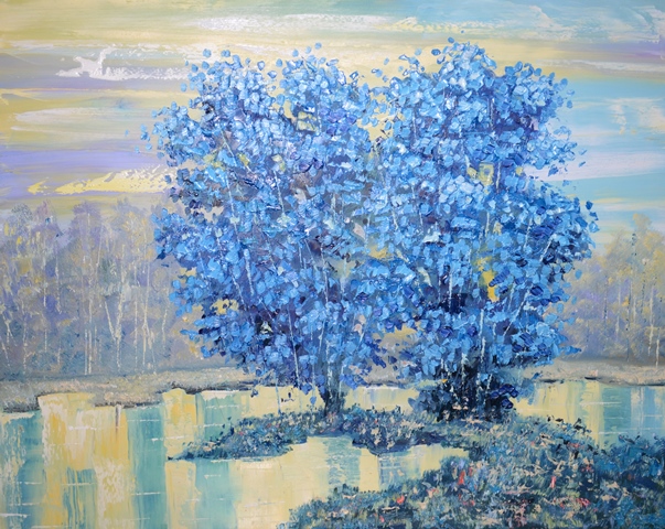 Tranh Sơn Dầu Ven Sông